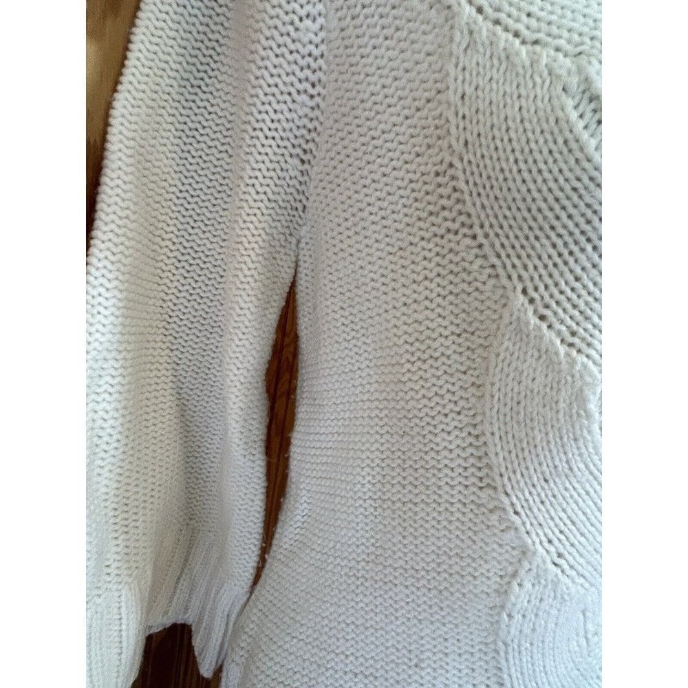 Sundance Womens Thick High Turtleneck White Knit 3/4 Sleeves Sweater Size S‎ - Picture 4 of 9